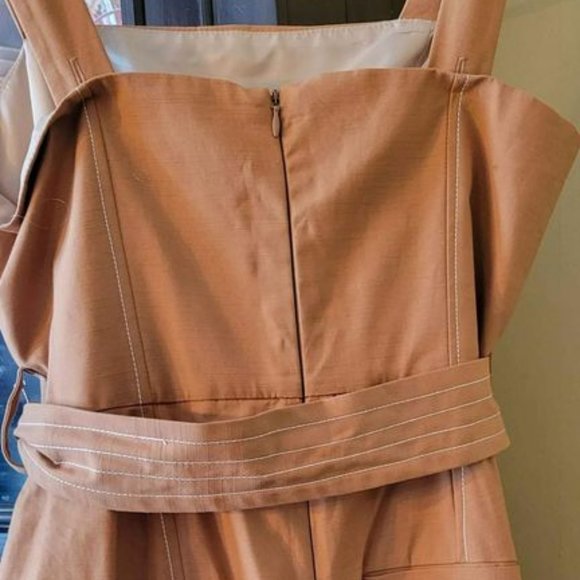 JUMPSUIT - TOP SHOP  TAN COLOR - SIZE 8 - Picture 4 of 7